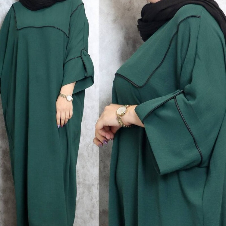 مانتو عبایی بلند ابروبادی خنک و تابستونی فری سایز تا 60