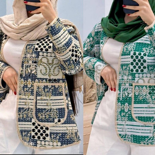 کت مجلسی تافته کوک دوزی فری سایز تا 44 قد 70