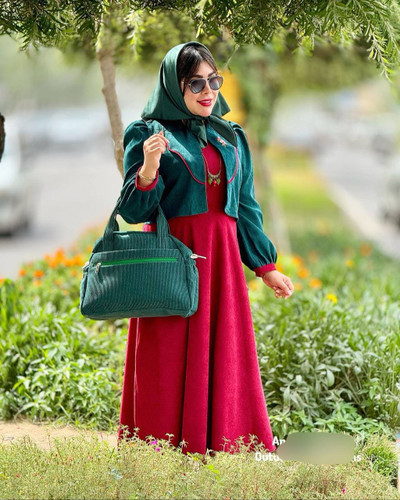 ست سارافون کت یلدایی مخمل کبریتی سایز ۳۶ تا ۵۴