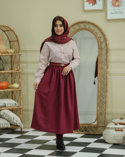 شومیز دامن کمربند یلدایی
