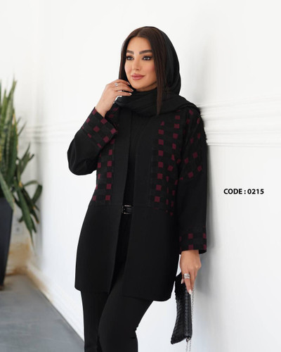 مانتو کتی زنانه ترکیب شانتون و ژاکارد سایز ۴۲ تا ۵۲