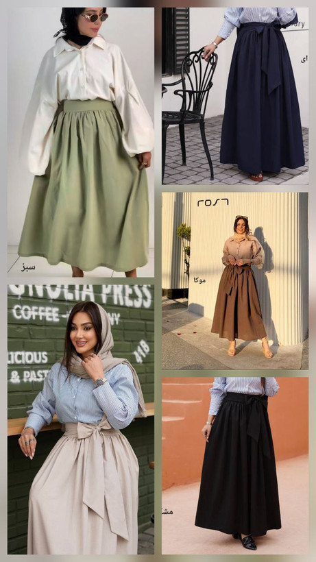 دامن بلند لنین زنانه ۱۴۰۵