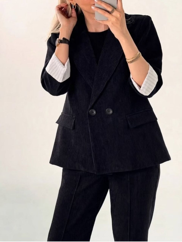 کت شلوار زنانه مخمل کبریتی