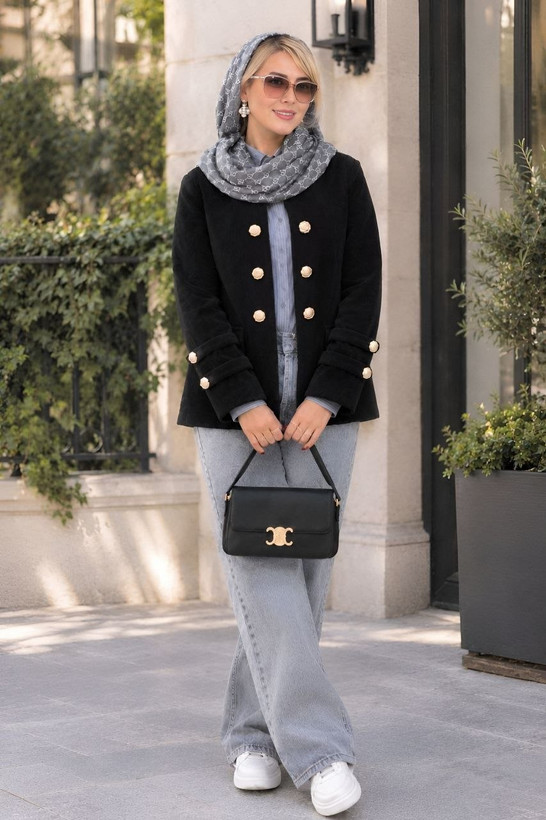 کت مخمل کبریتی زنانه مزونی