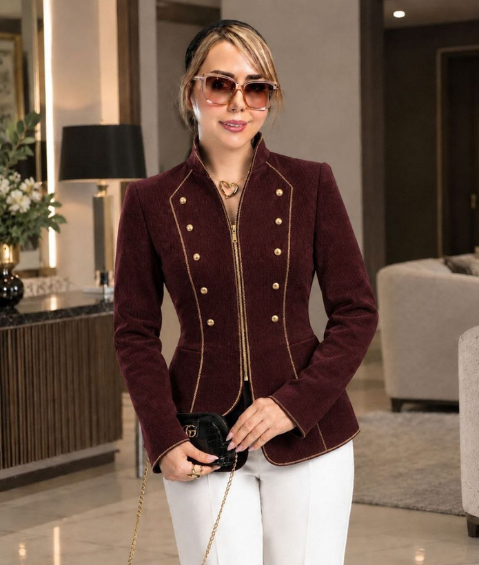کت شیک زنانه مخمل کبریتی