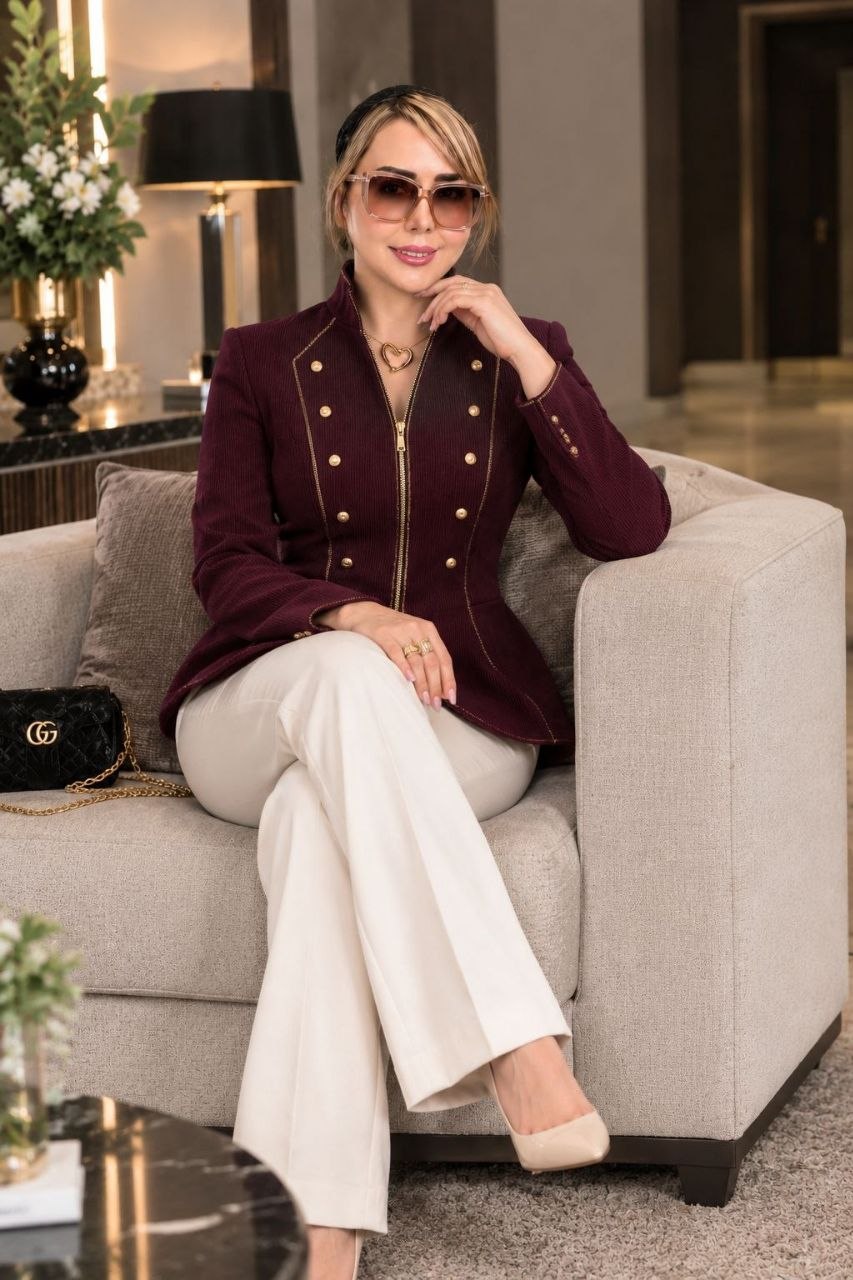 کت شیک زنانه مخمل کبریتی