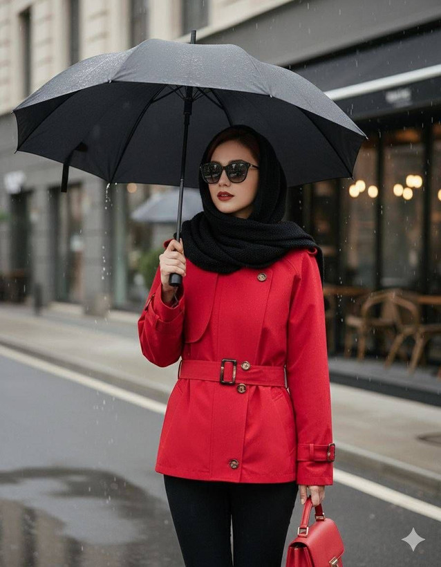 ترنچ کتکوتاه زنانه جنس کتان زارا