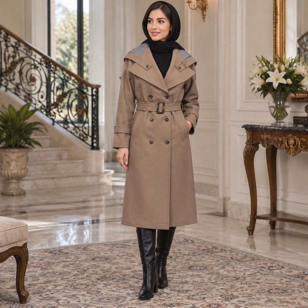 بارانی کلاهدار زنانه
