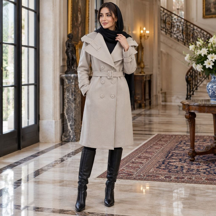 بارانی کلاهدار زنانه
