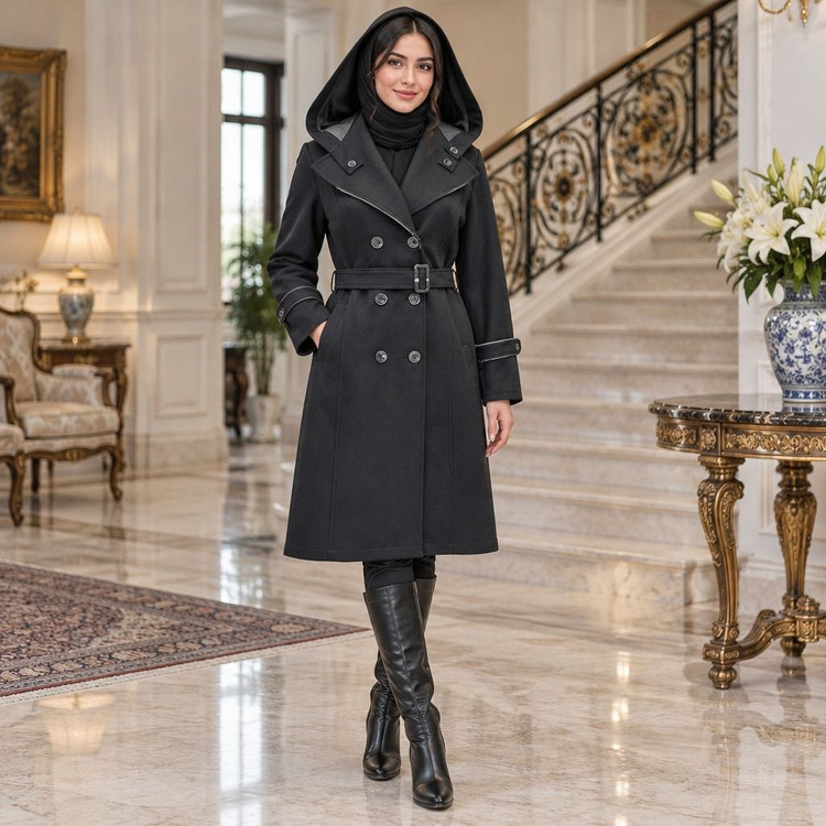 بارانی کلاهدار زنانه