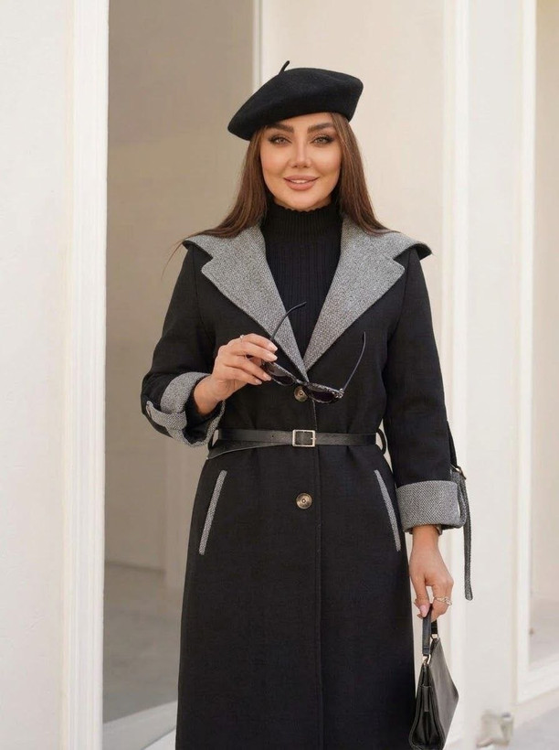 پالتو بلند زنانه کلاهدار